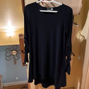 Sympli dark blue dress with gathered sleeves size 6